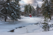 Red-Shed-in-the-winter-Old-Forge