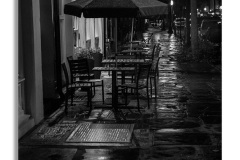 Charleston-wet-sidewalk-bw-two