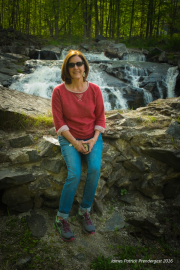 Eva at the falls in Barbersville NY