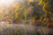 Foggy Fall Morning on the Old Erie Canal
