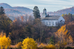 Church in Argyle New York in Autumn