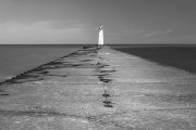 Sodus-point-lighthouse-pier-bw